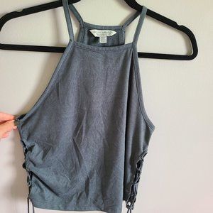 American Eagle Suede Tank Top, Ties up Side